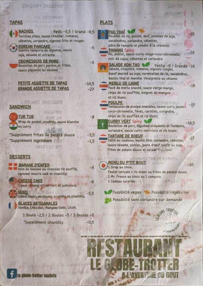 Le GLOBE TROTTER - Menu Image 1